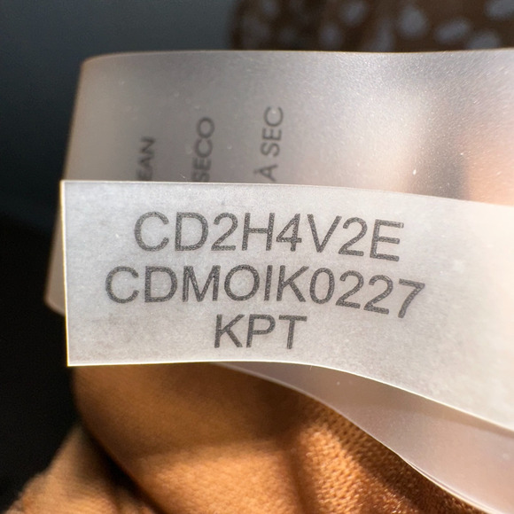 Calvin Klein Dress 14 Tan White Polka Dot Chiffon V-Neck Faux Wrap Lined Dress - Picture 12 of 12